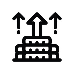 profit line icon. Clean and minimalist vector icon for websites, mobile apps, presentations, and logos. Fully scalable and customizable for any project.