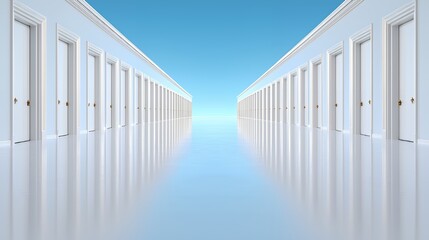 Naklejka premium Endless doors architecture perspective