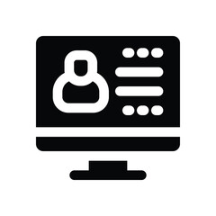 user glyph icon. Strong and solid vector icon for websites, mobile interfaces, presentations, and visual branding. High quality and easy to edit.