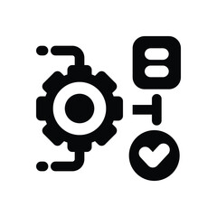 management glyph icon. Strong and solid vector icon for websites, mobile interfaces, presentations, and visual branding. High quality and easy to edit.