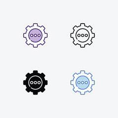 Option  icons set in different style vector stock illustration