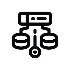 data source line icon. Clean and minimalist vector icon for websites, mobile apps, presentations, and logos. Fully scalable and customizable for any project.