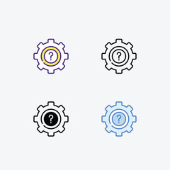 Help  icons set in different style vector stock illustration