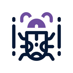 bug problem dual tone icon. Sleek and modern vector icon for websites, mobile apps, marketing materials, and corporate design. Fully scalable and ready to use.