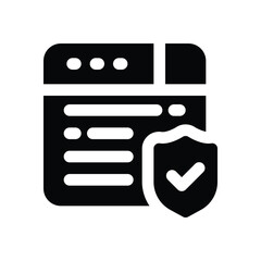 protection update glyph icon. Strong and solid vector icon for websites, mobile interfaces, presentations, and visual branding. High quality and easy to edit.