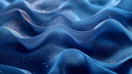 Obraz premium Sparkling Blue Fabric Elegant Wavy Texture, Modern Shimmering Design.
