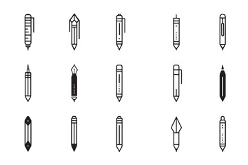 Obraz premium Pencil case minimalist 2D design icon