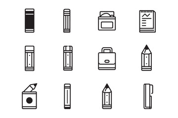 Minimalist Pencil Edit Icon Design Set