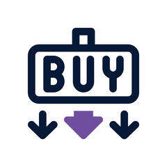sell dual tone icon. Sleek and modern vector icon for websites, mobile apps, marketing materials, and corporate design. Fully scalable and ready to use.