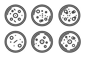 Minimalist Petri Dish Icon Design
