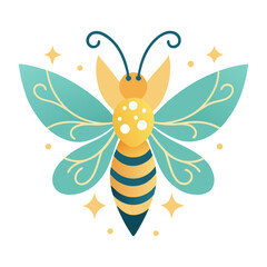 Beautiful Bees vector, Illustrations and icon