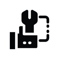 repair glyph icon. Strong and solid vector icon for websites, mobile interfaces, presentations, and visual branding. High quality and easy to edit.