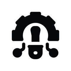 maintenance glyph icon. Strong and solid vector icon for websites, mobile interfaces, presentations, and visual branding. High quality and easy to edit.