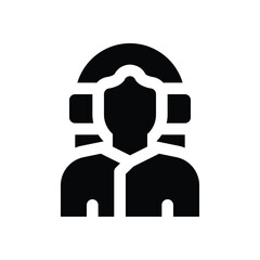 customer service glyph icon. Strong and solid vector icon for websites, mobile interfaces, presentations, and visual branding. High quality and easy to edit.