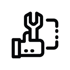 repair line icon. Clean and minimalist vector icon for websites, mobile apps, presentations, and logos. Fully scalable and customizable for any project.