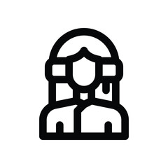 customer service line icon. Clean and minimalist vector icon for websites, mobile apps, presentations, and logos. Fully scalable and customizable for any project.