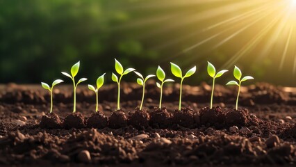 Fresh Seedlings in the Sun