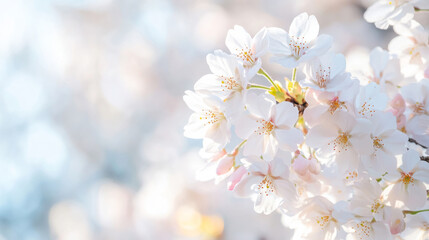 Breathtaking canopy of cherry blossoms in serene spring atmosphere