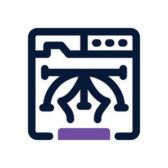 web design dual tone icon. Sleek and modern vector icon for websites, mobile apps, marketing materials, and corporate design. Fully scalable and ready to use.