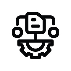 algorithm line icon. Clean and minimalist vector icon for websites, mobile apps, presentations, and logos. Fully scalable and customizable for any project.