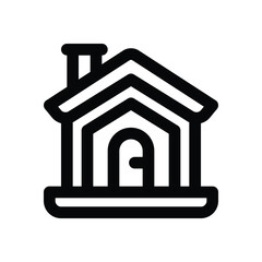 home page line icon. Clean and minimalist vector icon for websites, mobile apps, presentations, and logos. Fully scalable and customizable for any project.