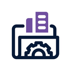 folder management dual tone icon. Sleek and modern vector icon for websites, mobile apps, marketing materials, and corporate design. Fully scalable and ready to use.