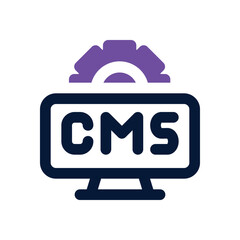 cms dual tone icon. Sleek and modern vector icon for websites, mobile apps, marketing materials, and corporate design. Fully scalable and ready to use.