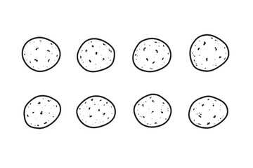 Po de Queijo snack line illustration