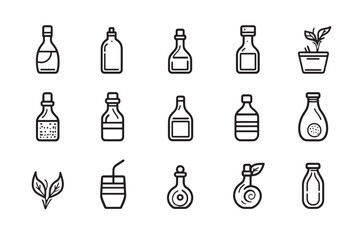 Ponzu sauce minimalist graphic drawing