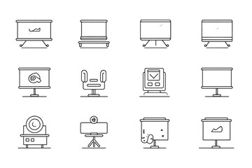 Presentation screen outline for business template