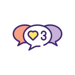 Love  Icon vector stock illustration