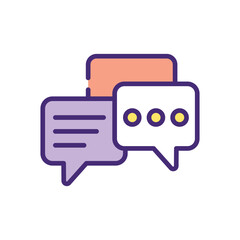 Speech Bubbles Icon vector stock illustration