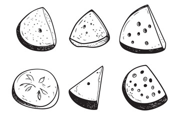 Deli meat prosciutto line icon artwork