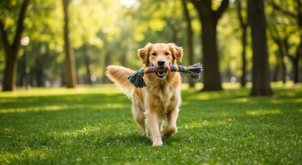 golden retriever running