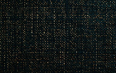Dark Teal and Gold Textured Fabric Background, Detailed Woven Cloth Texture