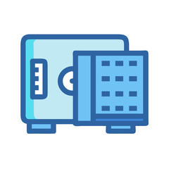 Digital Illustration of a Modern Secure Safe with Code