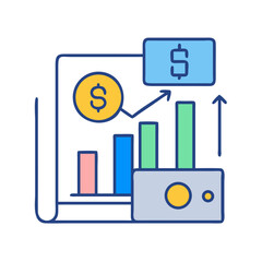 Financial Growth Chart, Investment Analysis and Data Visualization