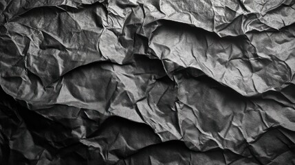 Dramatic Texture, Abstract Wrinkled Fabric in Deep Gray Hues Background