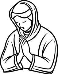 National of prayer silhouette vector designs 3