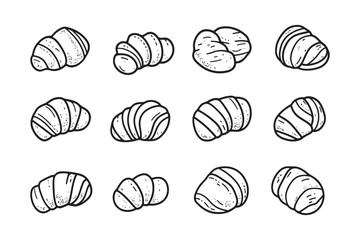 Rugelach minimalist 2D line art design