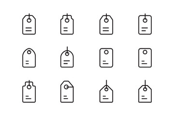 Sale Tag Icon Minimalist Line Art