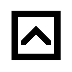 angle square up glyph  flat vector icon
