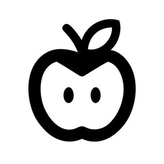 apple glyph  flat vector icon