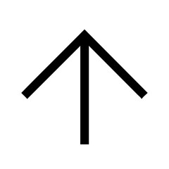 arrow small up glyph flat vector icon