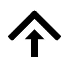 Fototapeta premium arrow up glyph flat vector icon