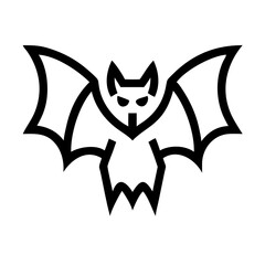 Obraz premium bat glyph flat vector icon
