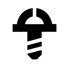 bolt auto glyph flat vector icon