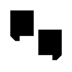 block quote glyph  flat vector icon