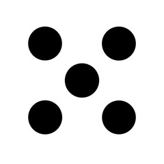 braille i glyph  flat vector icon