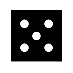 braille e glyph flat vector icon